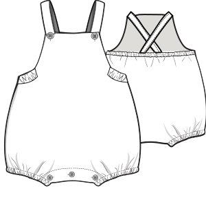 Fashion sewing patterns for BABIES One-Piece One piece 8054